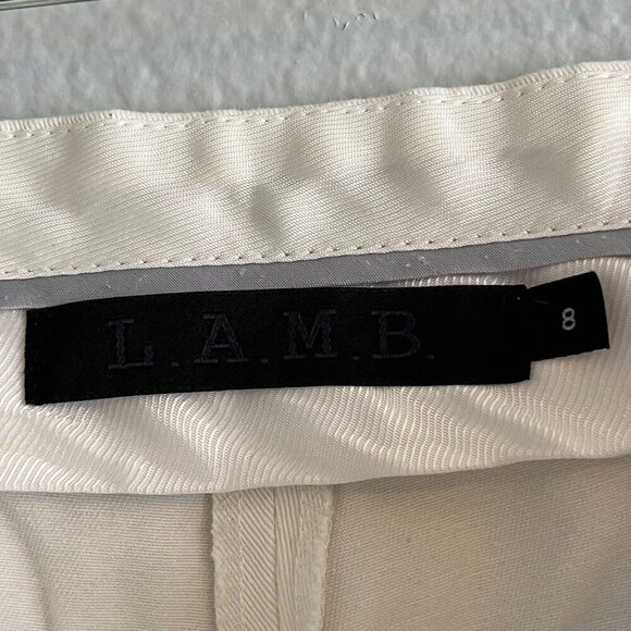 L.A.M.B. by Gwen Stafani White Ankle Zipper Skinny Pant Size 8 - Picture 5 of 10